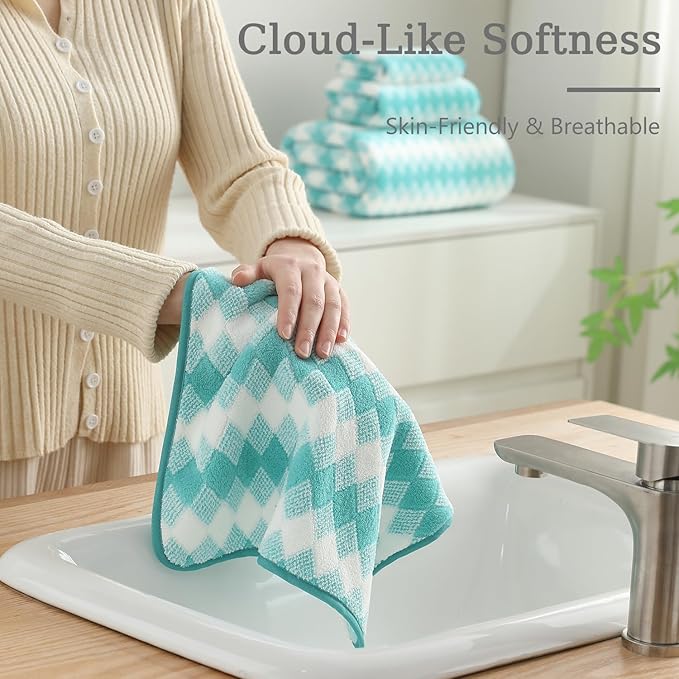 8 Piece Bathroom Towel Set |2 Oversized Bath Towels, 2 Hand Towels, 4