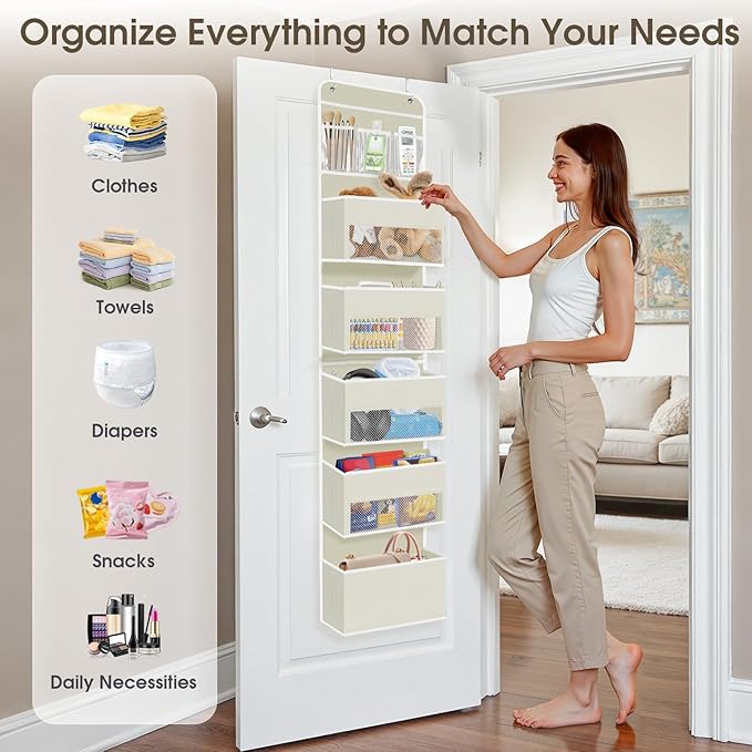 6-Tier Over The Door Organizer, Hanging Storage Organizer