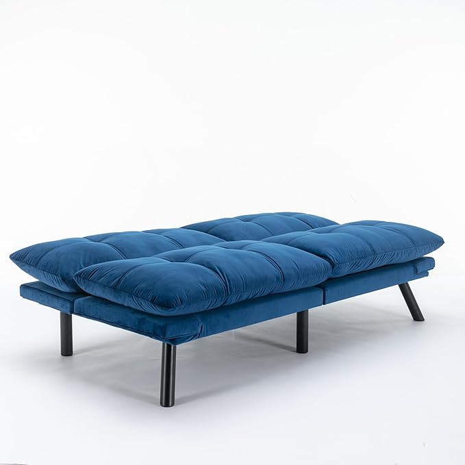 GDFStudio Hayezc Loveseat Sofa, Convertible Sofa Bed, 2-in-1 Folding Modern