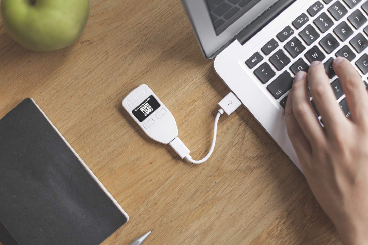 Trezor Model One - The Original Cryptocurrency Hardware Wallet, Bitcoin Security, Store & Manage Over 7000 Coins & Tokens, Easy-to-Use Interface, Quick & Simple Setup (White)