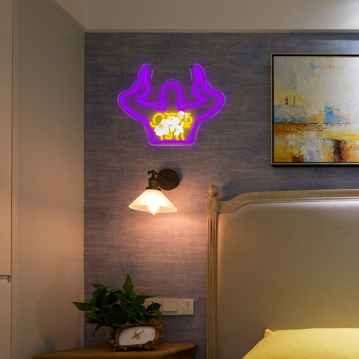 Omega Neon Light Sign Dimmable LED Greek Gesture Shape Retro Math Letter Psi Phi Neon Light, Party Bar Game Room Cinema Living Room Decor Festive Omega Birthday Holiday Gifts(15.7 * 11.8in)