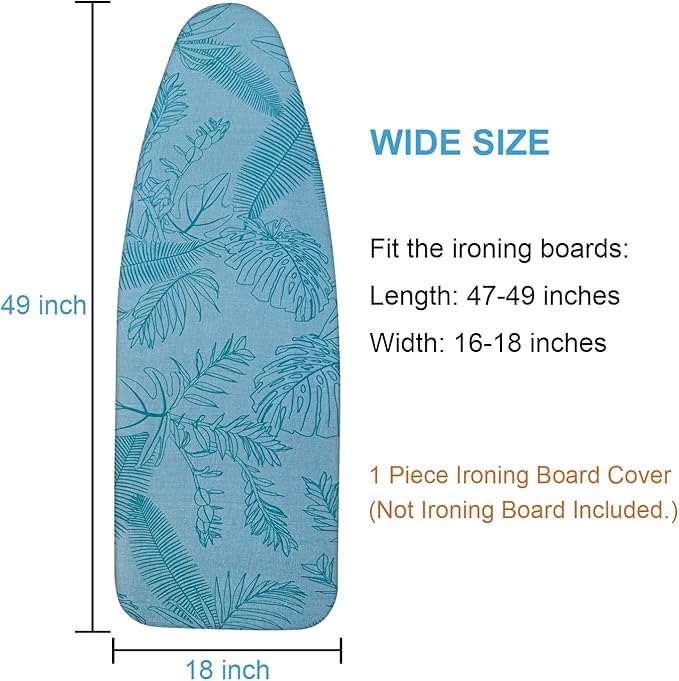 Ironing Board Cover for 18" x 49", Extra-Wide Pad