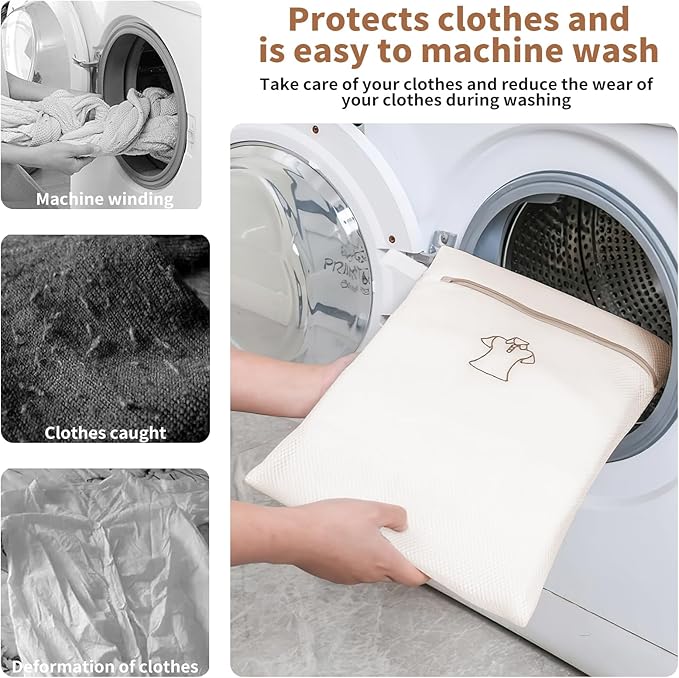 3 Pack Sock Laundry Bags by MDSXO- Small Durable Lingerie Delicates Bag