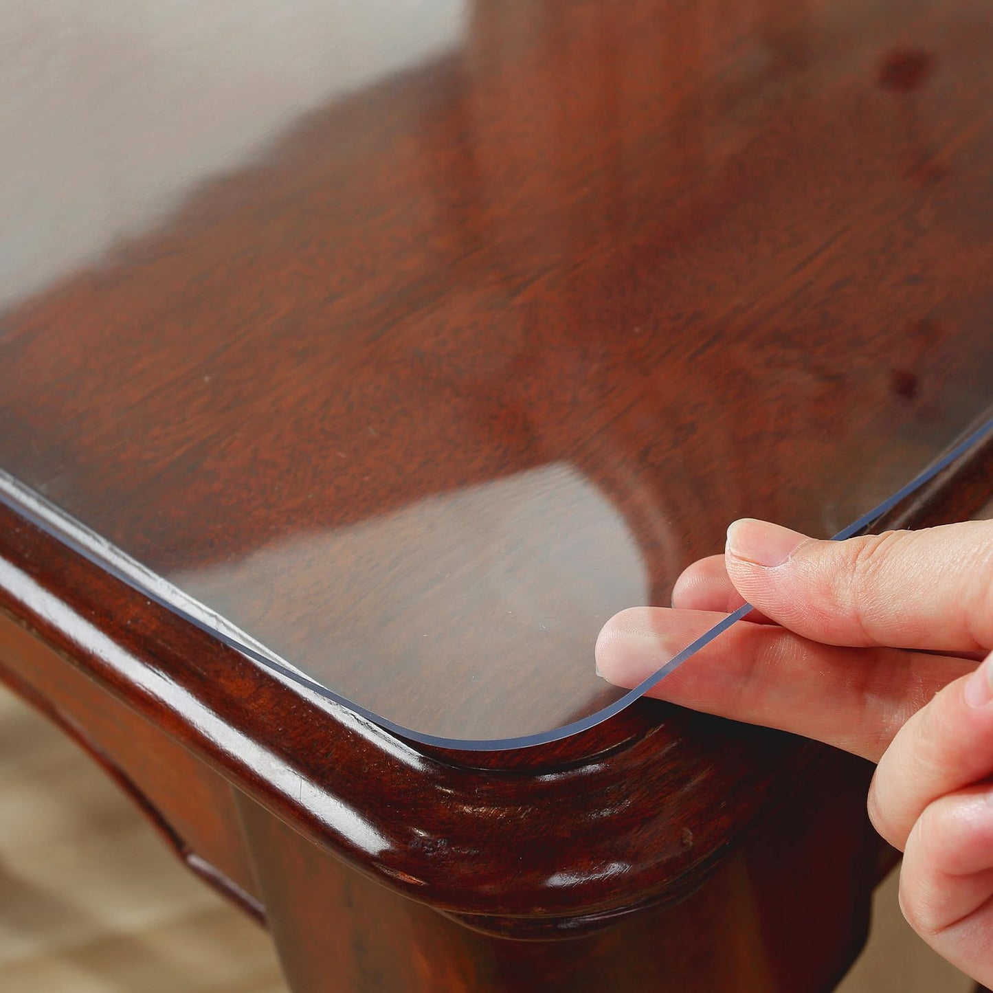 OstepDecor Clear Table Protector 2mm Thick, 24 x 48 Inch Clear Table Cover Protector, Plastic Table Cover, Desk Protector Mat, Waterproof Desk Cover Pad for Coffee Table, Writing Desk, Dining Room