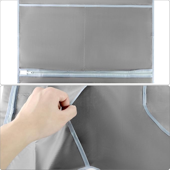 QWORK 2-Pack Hanging Laundry Hamper Bag, Over the Door Laundry Bag Saving
