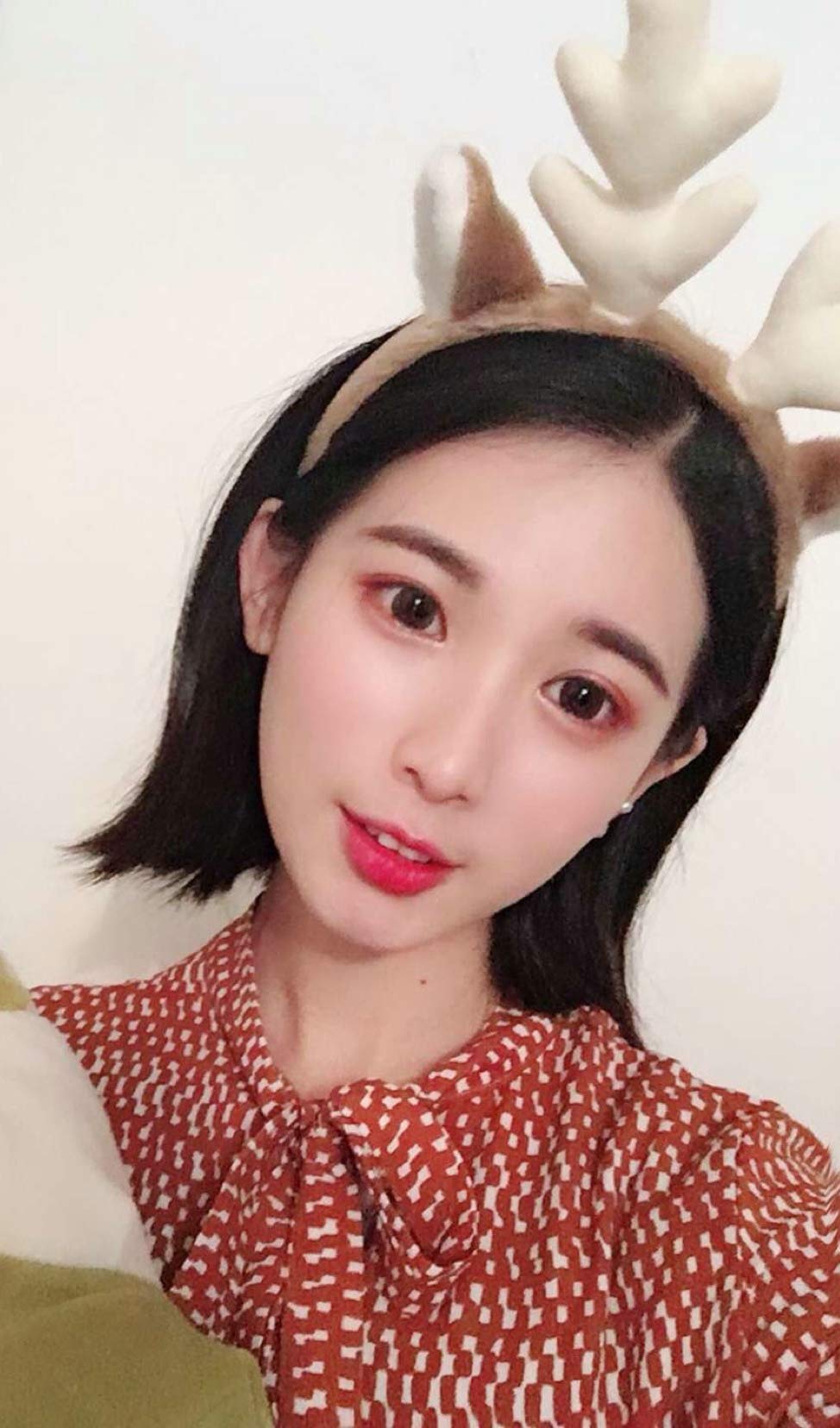 CHEU Christmas antler reindeer headband (camel)