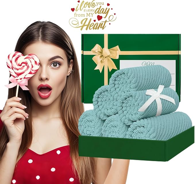 Wash Cloths for Your Face, 6 Pack Large 13"x13"
