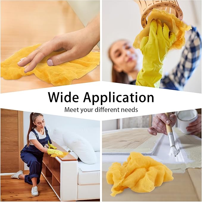 12 Pack Tack Cloths, Tack Rags for Woodworking, 17.7 x 35.4 in Tac Cloth Dust