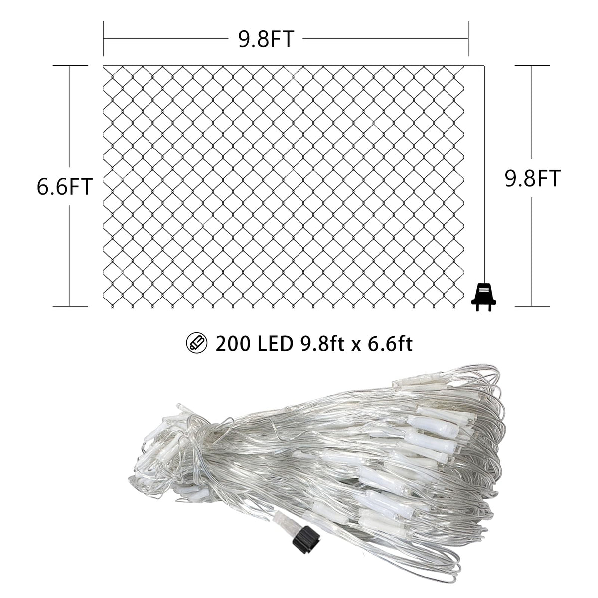 HeKation Halloween Net Lights Outdoor, Purple Halloween Net Mesh Lights 200 Led Bulbs Waterproof, for Indoor, Curtain, Tree, Bush, Party, Wedding, Fairy, Wall(9.8'x6.6', Plug in)