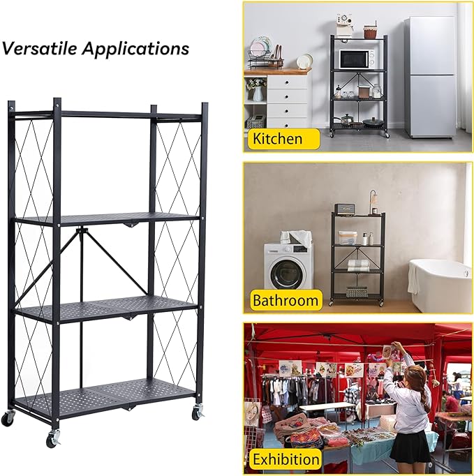 BRIAN & DANY 4-Tier Foldable Storage Shelves