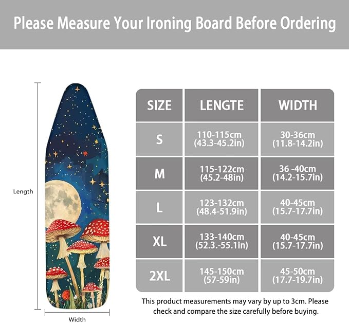 Ironing Mat, Mushroom Ironing Board Cover, Ironing Board Cover, Table Top