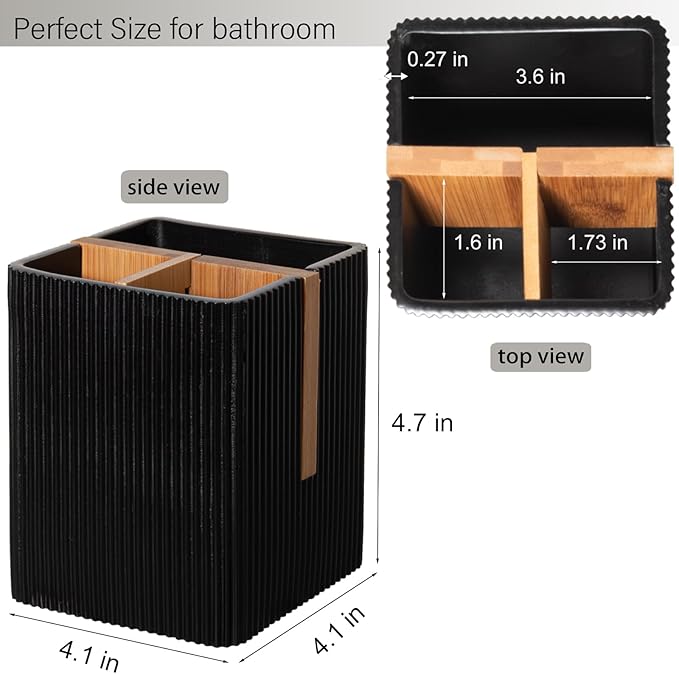rejomiik Toothbrush Holders for Bathrooms Countertop, 3 Slots Electric Tooth