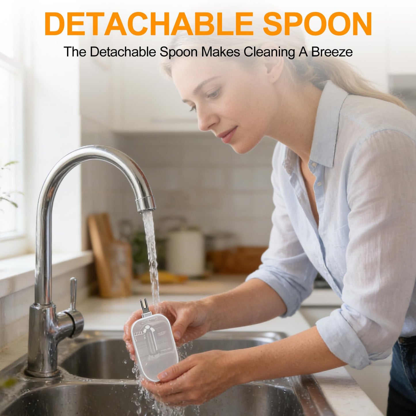 Dioche Digital Measuring Spoon Scale, High Precision 0.05g to 500g Capacity, with 30ml & 80ml Detachable Spoons, Tare Function & Unit Conversion for Baking, Cooking, Pet Food, Kitchen - Black