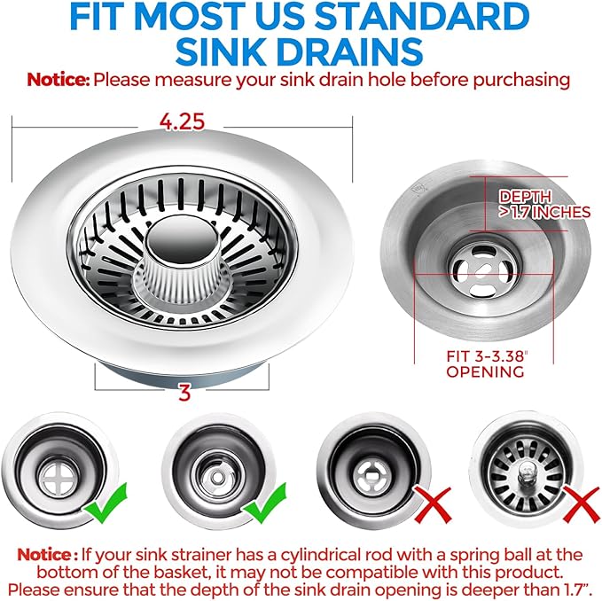 zaa Kitchen Sink Drain Strainer