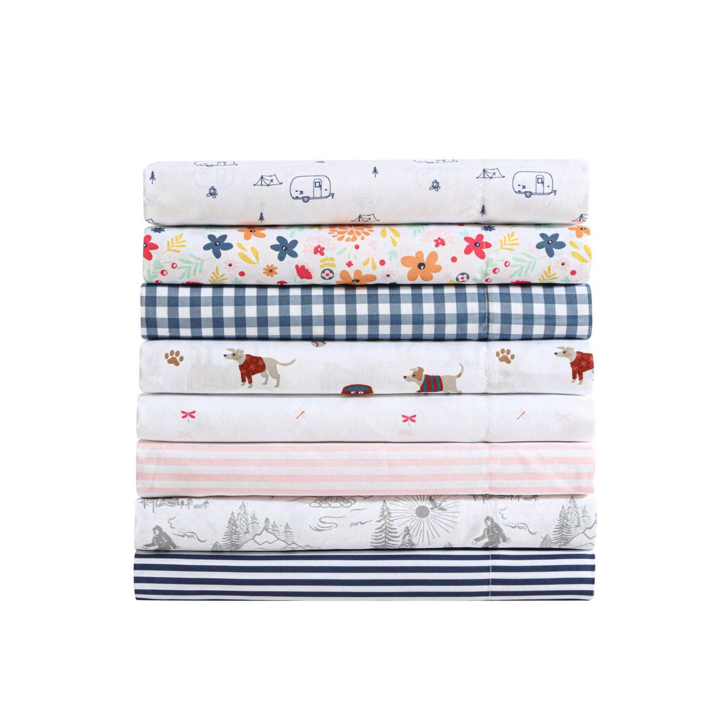 Eddie Bauer Kids - Full Sheet Set, Ultra-Soft Microfiber Bedding with Fully Elastic Fitted Sheet, Kids Bed Set with Pillowcases, Easy Care Bedding (Little Stripe)
