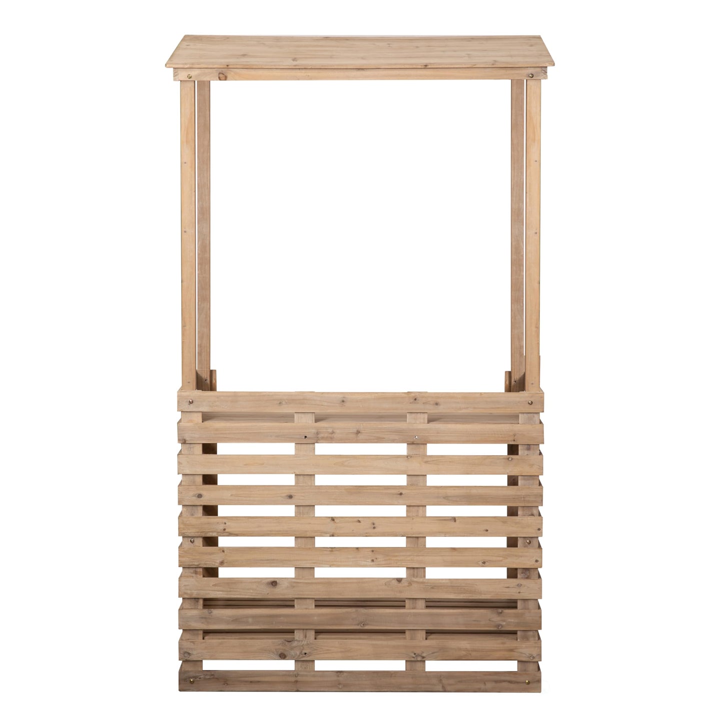 Vintiquewise Multi-Use Wooden Outdoor Bar Counter with Roof – Garden & Patio Serving Station, Backyard Drink & Snack Bar, Lemonade Stand, Event Booth for Home Parties, Weddings & BBQs