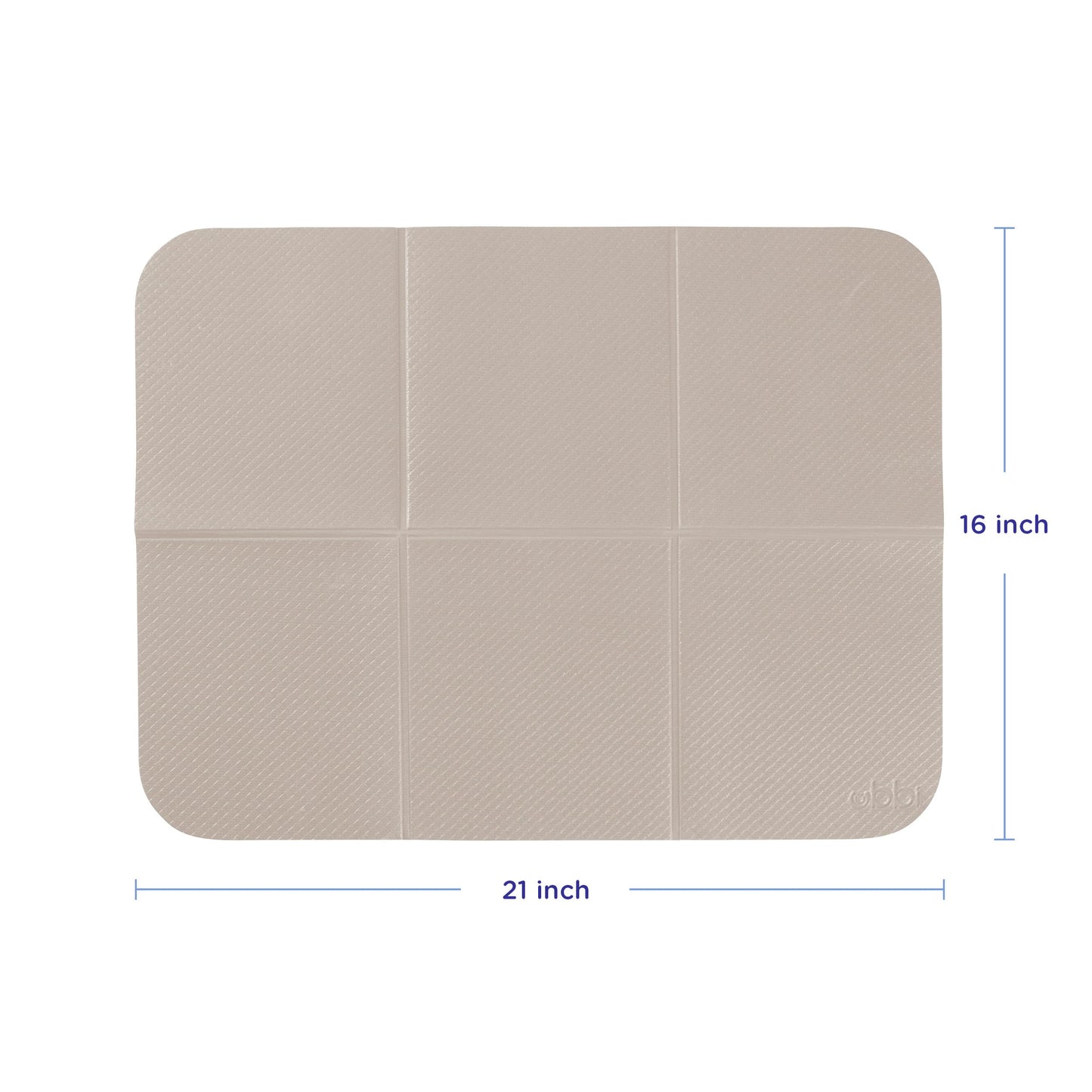 Ubbi On-The-Go Diaper Changing Baby Mat, Soft and Comfortable Diaper Bag Accessory Must Have for Newborns, Easy to Clean, Portable Folding Pad, Baby Traveling Accessories, Taupe