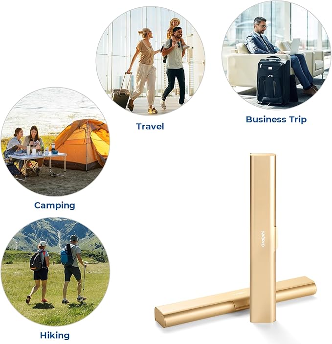 Aluminum Toothbrush Travel Case, Portable Travel Toothbrush Holder, Durable