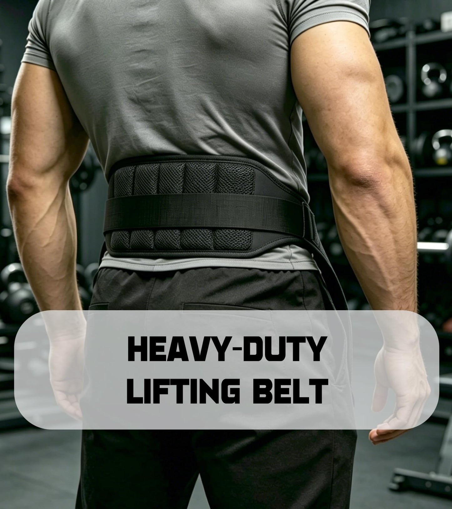 Weight Lifting Belt for Belt Squats, Squat Machine and Rack Attachment, Padded Hip and Thigh Support Belt for Strength Training and Powerlifting