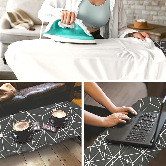 Mini Ironing Board Tabletop Foldable, RAINHOL Space-Saving Iron Board, Compact
