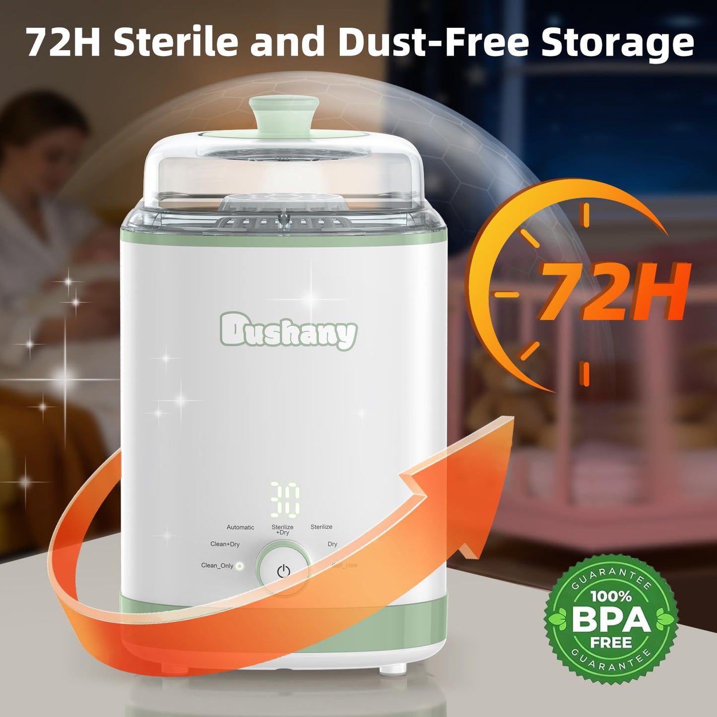 Dushany EaseClean Bottle Washer Pro | All-in-One Bottle Washer and Sterilizer and Dryer | Baby Bottle Washer for Bottles, Pump Parts & Baby Essentials | Replaces Hand Washing