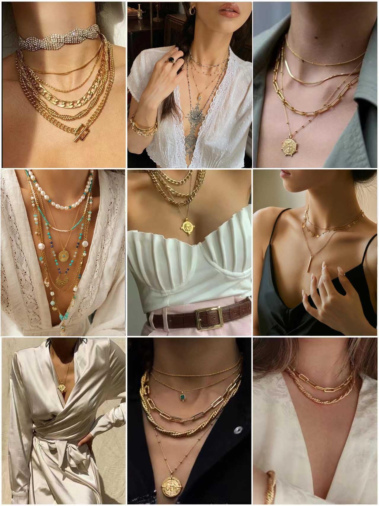 Layering Magnetic Necklace Clasps, Multiple Necklace Clasp,Necklace Clasps for Layered Look,Stainless Steel Chain Link Clasps for Necklaces and Bracelets, Silver, Gold (2golden 3golden A)