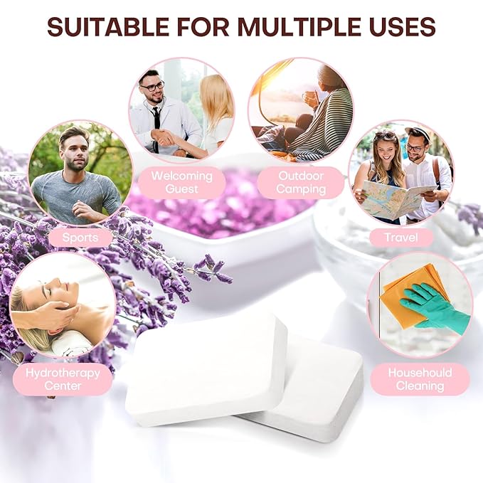 Disposable Face Towel 20 Count Compressed Towel Tablets 12×9 Inch Washcloths