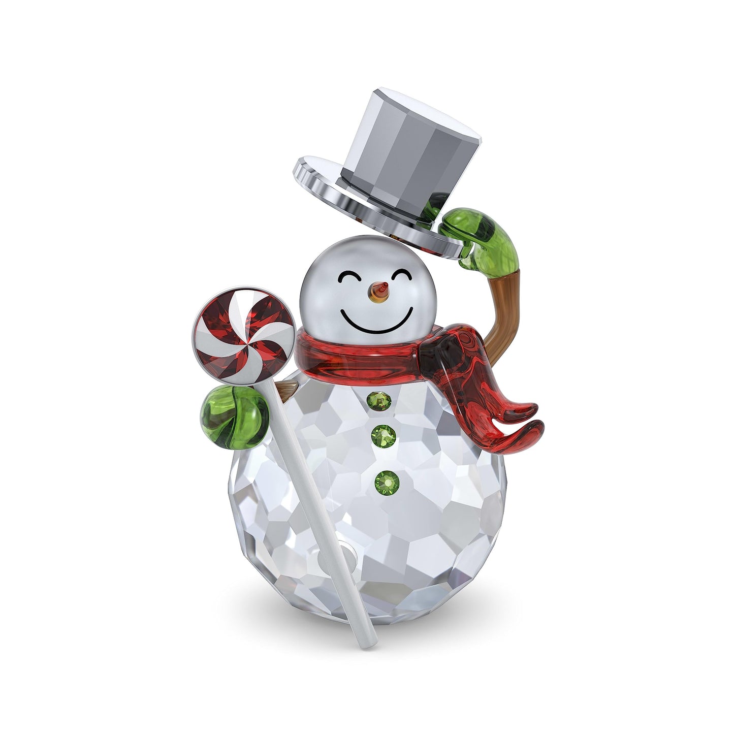 Swarovski Holiday Cheers Dulcis Snowman Figurine, Clear Crystals, Part of the Holiday Cheers Collection