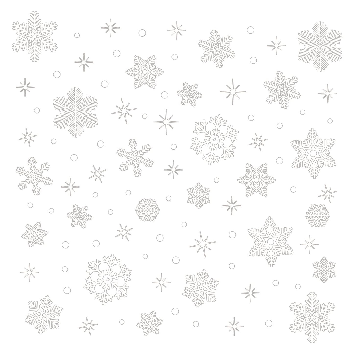 Kasubeso 92Pcs Snowflake Window Clings Decals, Peel and Stick Glitter Christmas Wall Stickers, Removable Winter Xmas Wall Docer for Holiday Party Bedroom Living Room Offices Home Decoration