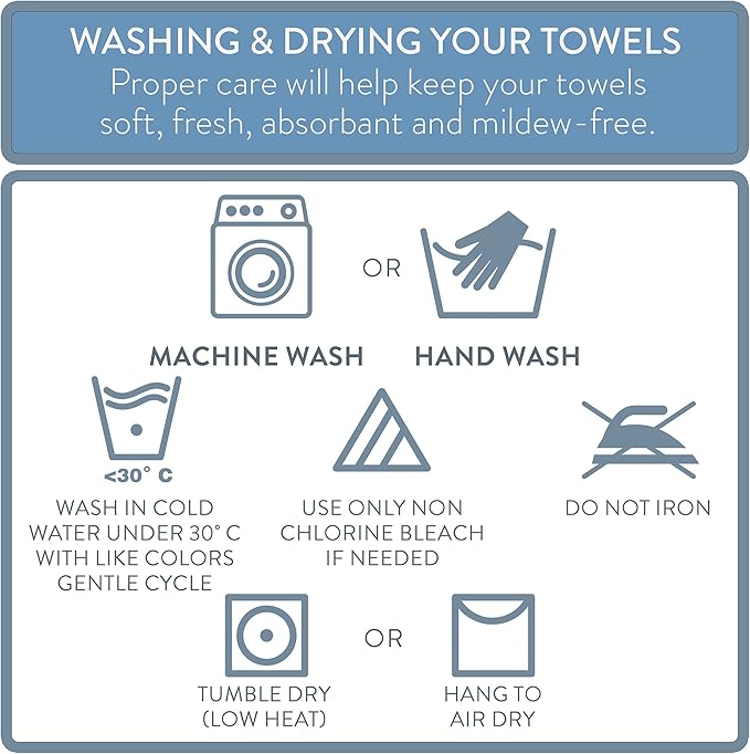 NY Loft 100% Cotton 6 Piece Bath Towel Set | Grey Towels | Oeko-TEX® Standard