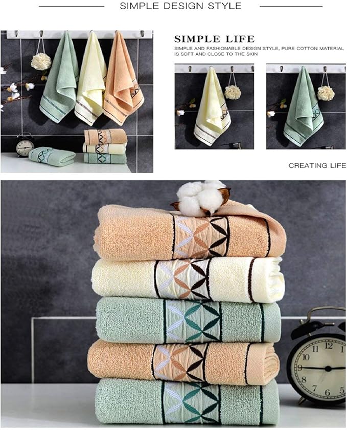 4 Pack Cotton Hand Towels, 100% Cotton Face Towels,