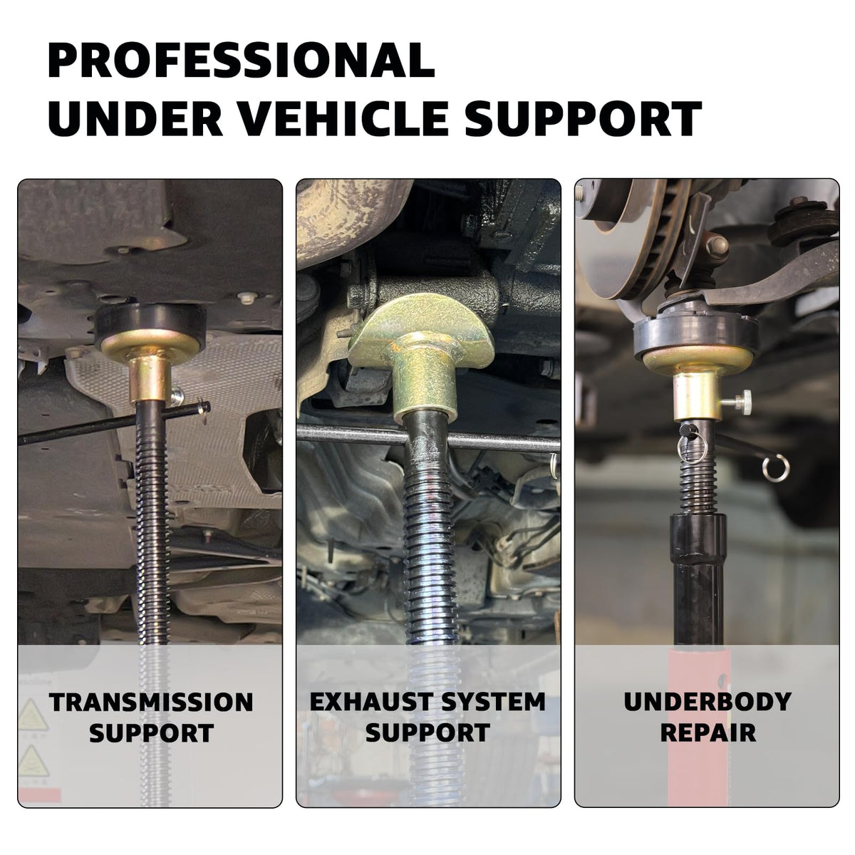 BESTOOL 1.5-Ton (3000Ibs) Underhoist Support Stand with Handle, Adjustable Height 30.7'' to 70.8'', Multi-Functional Topped Adapter, Easy Switching, Supporting Vehicle Components(US Patented)