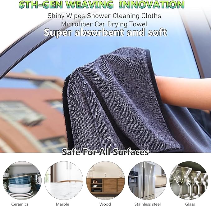 Disposable Dust Mop with 3 Shiny Cleaning Wipe Cloths, 360°Spin No Wash Mop