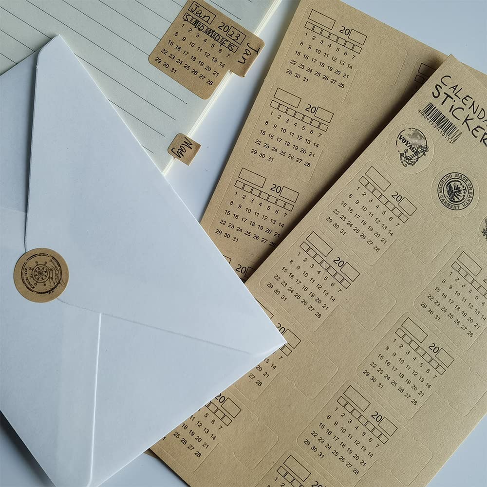 30 Pcs Calendar Stickers for Planners Self Adhesive Index Tabs Monthly Index Dividers Bullet Journal/Planners/Agenda