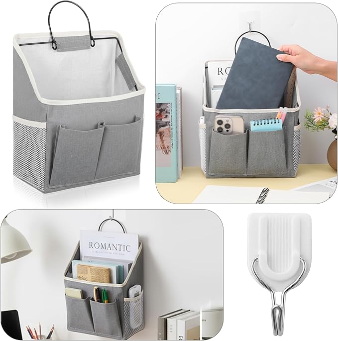 Wall Hanging Storage Bag Cotton Linen Hanging Storage Basket