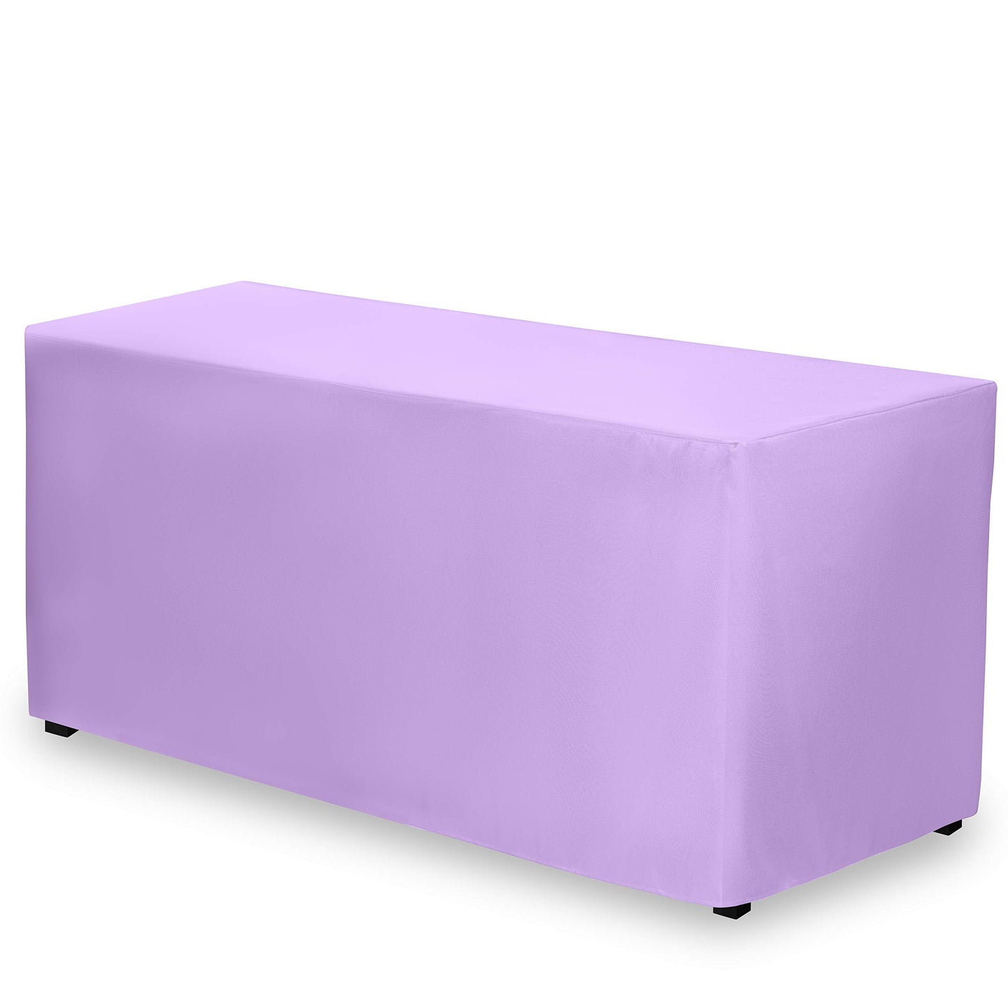 Gee Di Moda Fitted Tablecloth - 72 x 30 Inch Lavender Fitted Table Cloth for 6 Foot Rectangle Table - Heavy Duty Washable Fabric - for 6 Ft Buffet Table Holiday Party Dinner Wedding & Trade Show