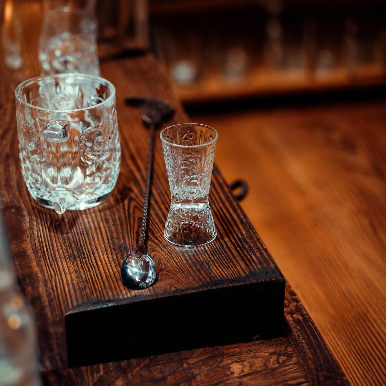 1930s Paris Crystal Double-Sided Cocktail Jigger (Gift Box)