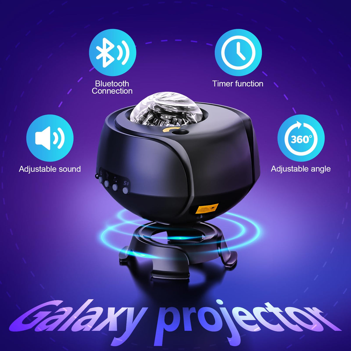 Larger Coverage Area Galaxy Projector,with Changing Galaxy Shapes Star Projector,Night Light with Bluetooth Speaker,White Noise,Teen Girl Gifts Trendy Stuff, Star Lights for Ceiling,Bedroom Decor