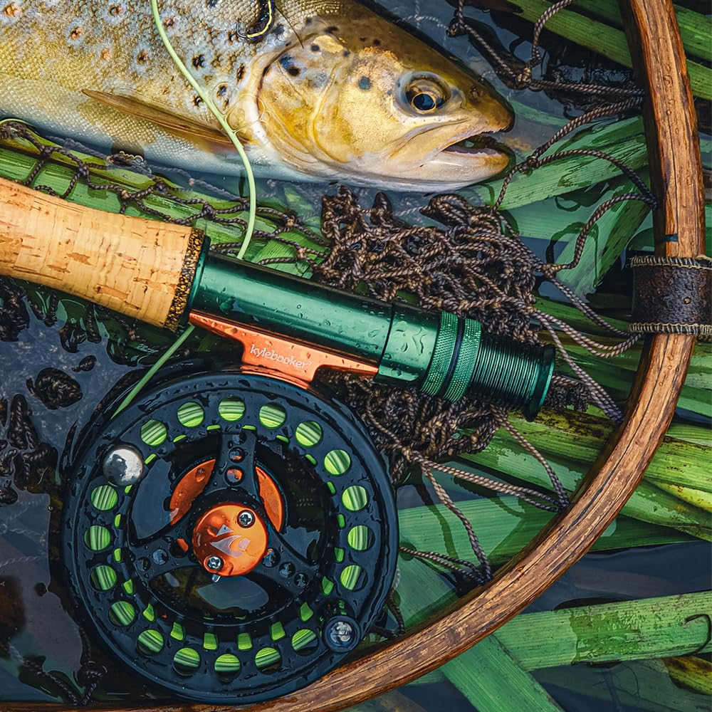 Kylebooker Fly Fishing Rod with Reel Combo Kit(8wt 9‘0“,4sec Rod,7/8 Reel )