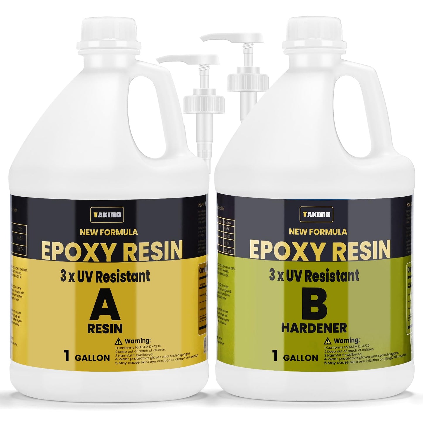 2 Gallon 3×UV Resistant Resin Kit,No Bubble & Crystal Clear Epoxy Resin for Coating, Casting, Table Top,DIY, Bar Top, River Tables, Resin Art, Wood with Two Pumps