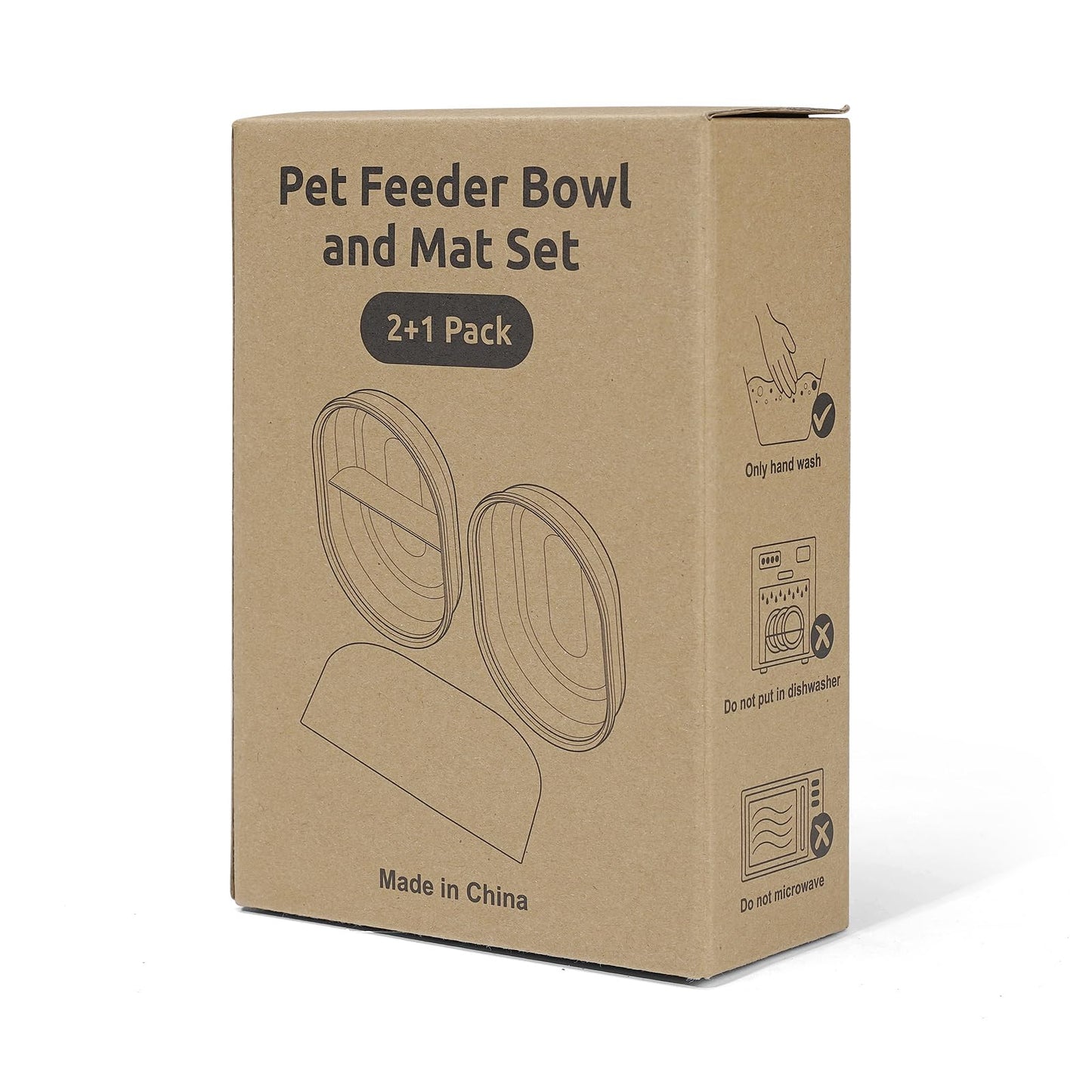 YOIHABV Replacement Mat & Bowl Set for Automatic Microchip Pet Feeder & Connect, 1 Split, 1 Flat Bowl and 1 Mat, Keep Food Fresh, Protect Cat Feeder, Easy to Clean(Grey)