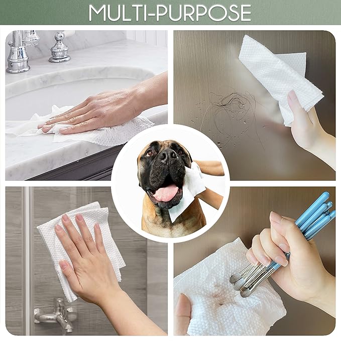 Travel Size Bamboo Viscose Disposable Face Towel Biodegradable Large Dry Face