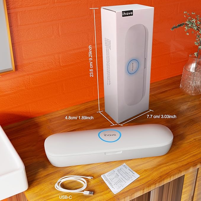 iHave Toothbrush Sanitizer for Electric Toothbrushes, Portable UV Toothbrush