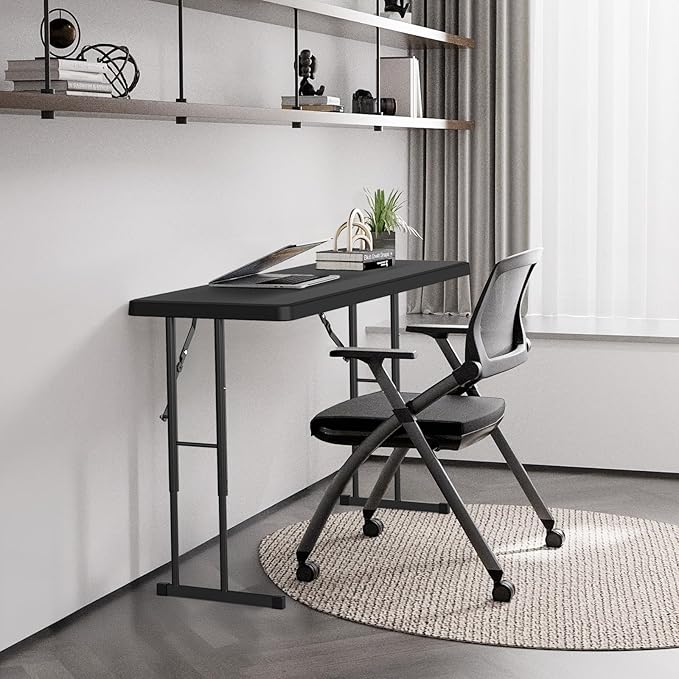 VINGLI 4 FT Narrow Folding Table, Home Work