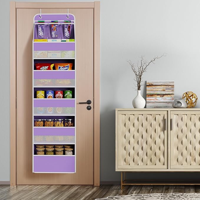 Univivi 6-Shelf Over Door Hanging Organizer Fabric Baby Door Storage