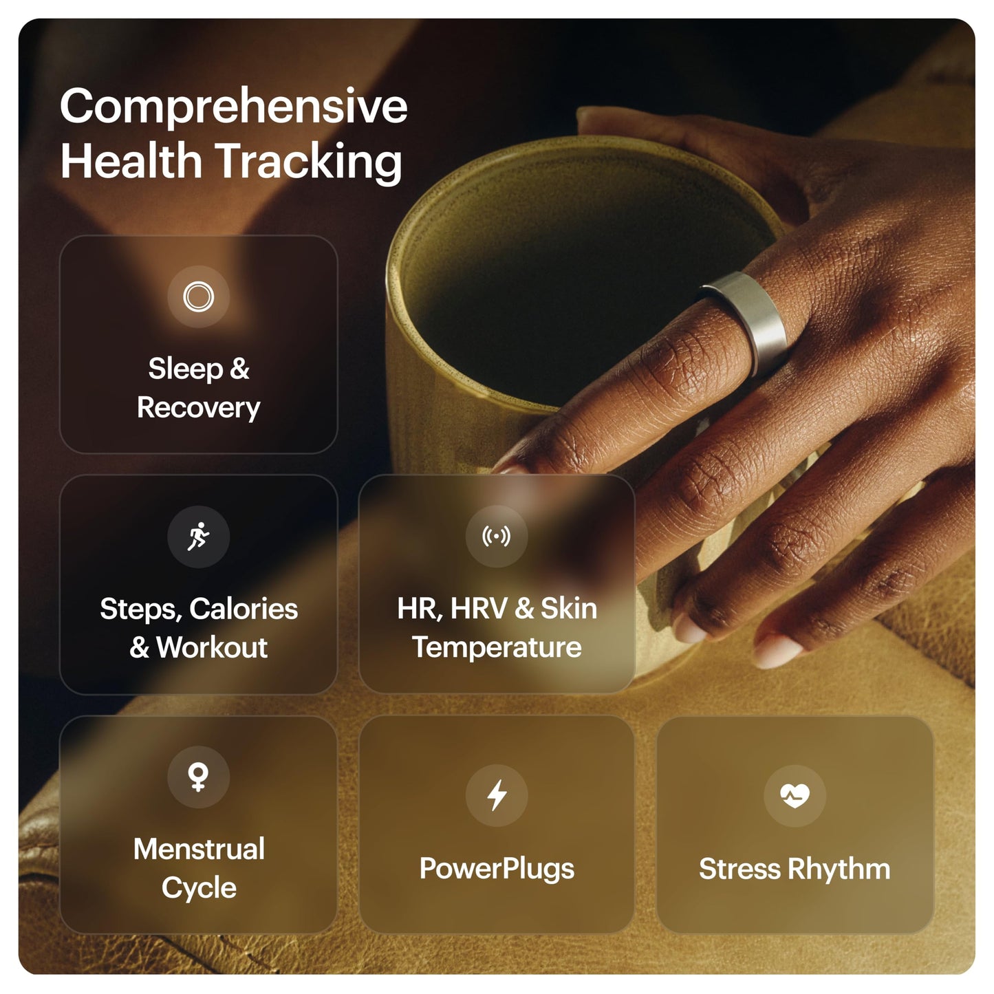 ULTRAHUMAN Ring AIR-Smart Ring Health Tracker, Size First Sizing Kit,Sleep Tracker,Smart Ring for Men/Women,Fitness Tracker (Made in The USA, Raw Titanium, 6)