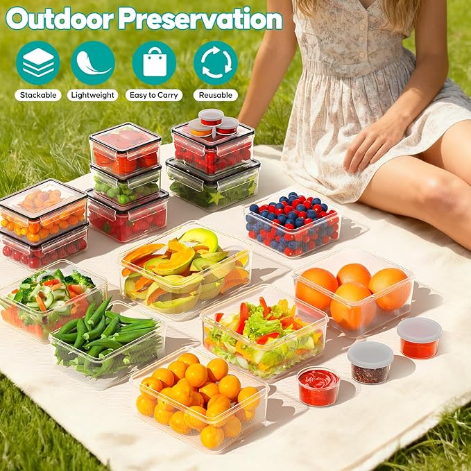 40 PCS Food Storage Containers