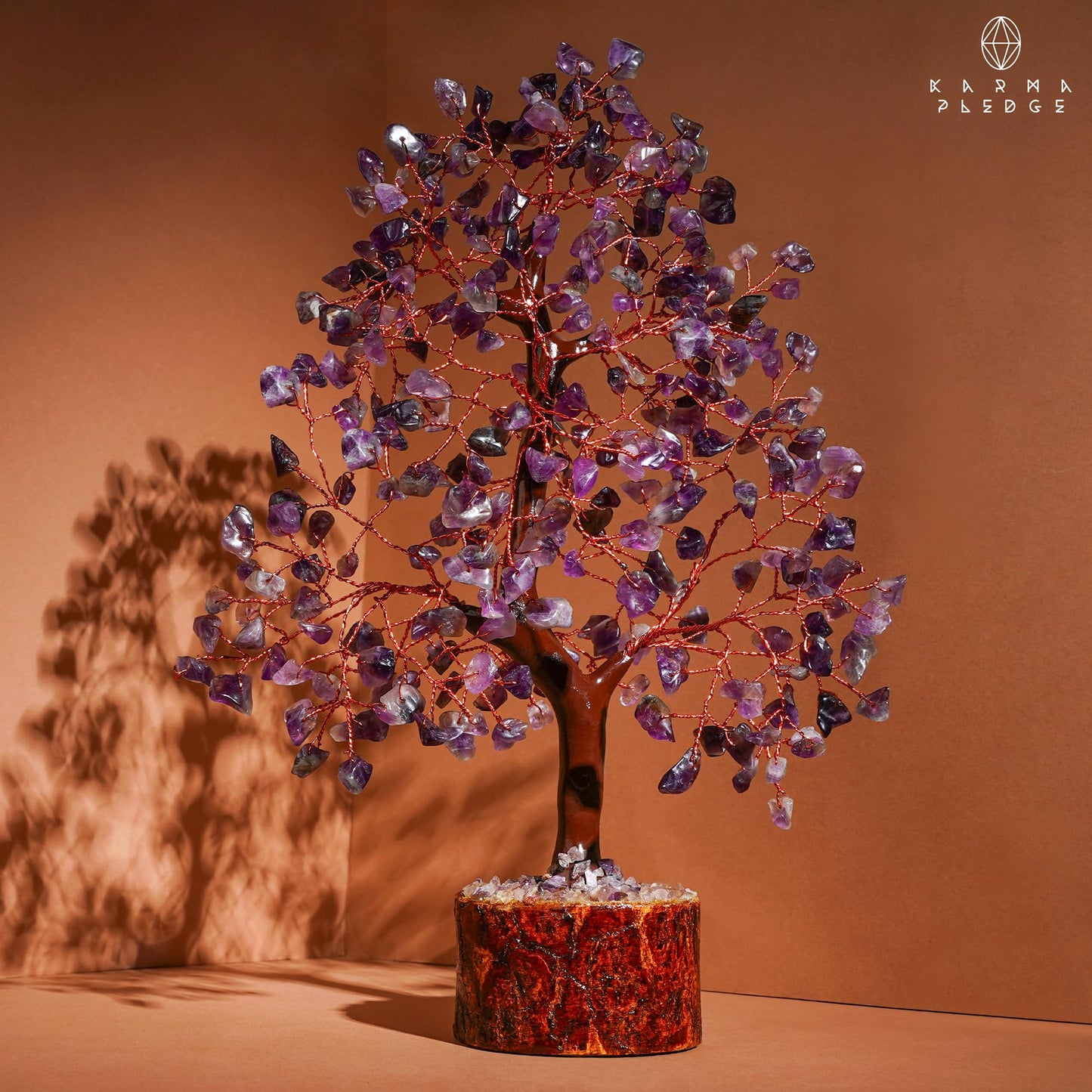 Crystal Tree of Life Amethyst Healing Crystal Trees for Home & Office Decoration, Handmade Crystal Money Bonsai Trees for Positive Energy, Good Luck, Christmas Decor, Birthday Gifts for Women, Mom