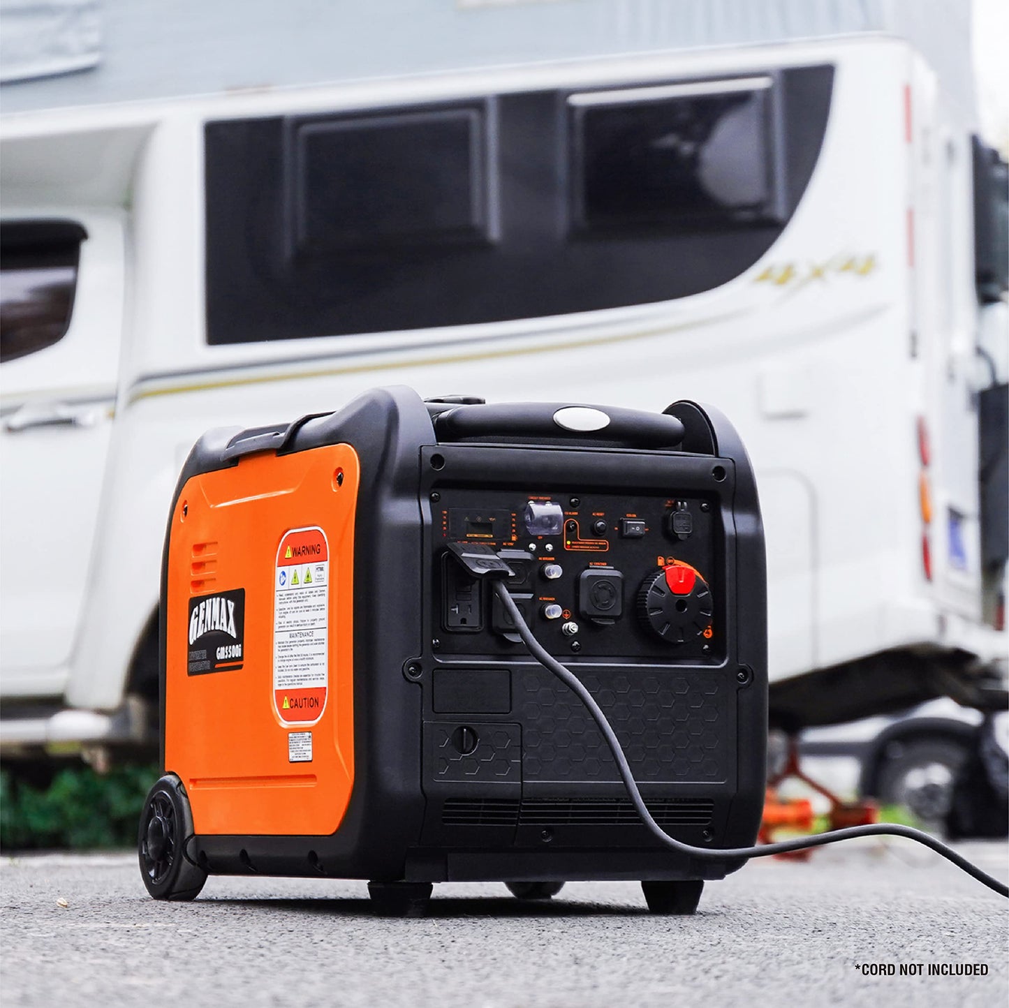 GENMAX Portable Generator,5500W Ultra-Quiet Gas Engine, EPA Compliant, Eco-Mode Feature, Ultra Lightweight for Backup Home Use & Camping (GM5500i)