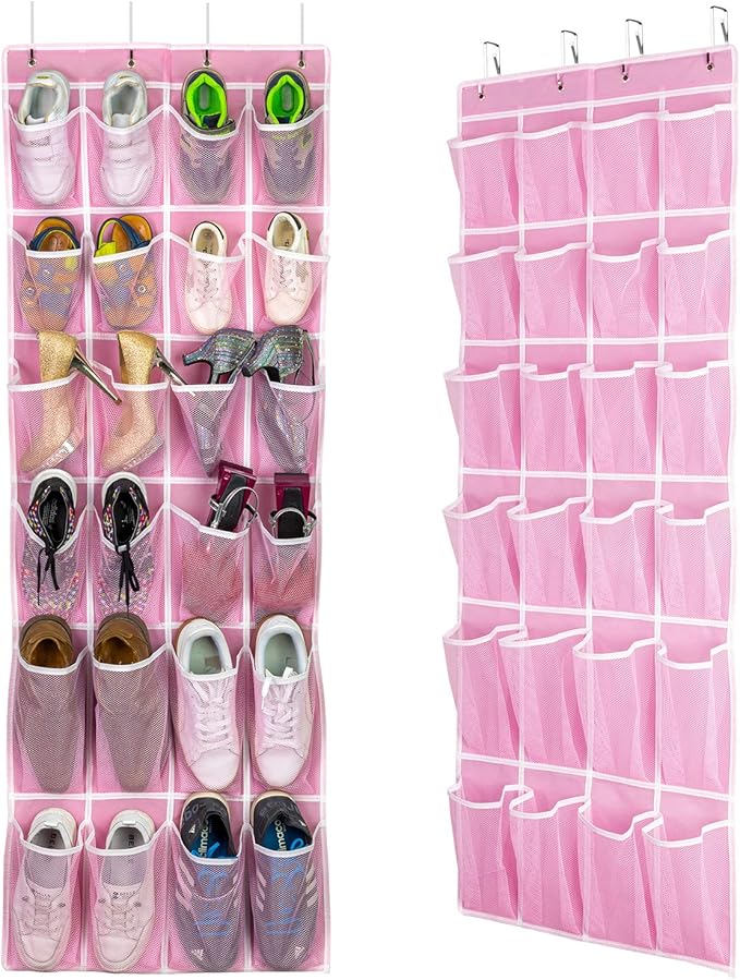 2 Pack Hanging Shoe Organizer,Over Door Shoe Organizer